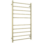 Radiant Light Gold 10 Bar Stainless Steel Heated Towel Rail