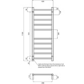 Radiant Light Gold 10 Bar Stainless Steel Heated Towel Rail