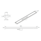Radiant Tile Insert 100mm Linear Shower Grate with 74mm Outlet