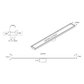 Radiant Tile Insert 100mm Linear Shower Grate with 90mm Outlet