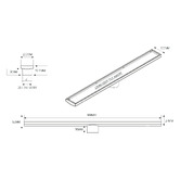Radiant Tile Insert 100mm Linear Shower Grate With 38mm Outlet