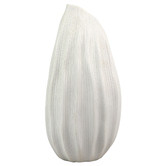 Living Green Decor 29.7cm White Etched Pod Oceania Vase