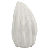 Living Green Decor 21cm White Etched Pod Oceania Vase