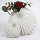 Living Green Decor White Spiral Oceania Vase
