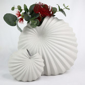 Living Green Decor White Spiral Oceania Vase