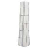 Living Green Decor Ink Plaid Tube Oceania Vase