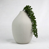Living Green Decor White Myrtea Oceania Vase