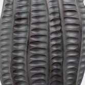 Living Green Decor 29.7cm Black Rippled Pod Oceania Vase