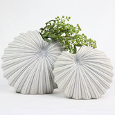 Living Green Decor Ink Pinstripe Spiral Oceania Vase