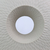 Living Green Decor Cream Rippled Sand Urchin Oceania Vase