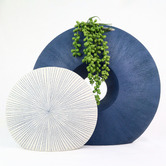 Living Green Decor Ink Pinstripe Sea Urchin Oceania Vase