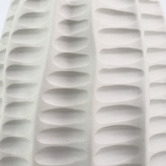 Living Green Decor 21cm White Rippled Pod Oceania Vase