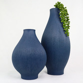 Living Green Decor 20.5cm Blue Nautilus Oceania Vase