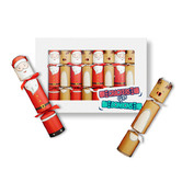 Crackers for Bonbons 8 Piece Santa &amp; Rudolph Novelty Christmas Cracker Set