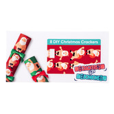 Crackers for Bonbons 8 Piece Naughty Santa DIY Christmas Cracker Set