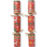 Crackers for Bonbons Knitted Reindeer &amp; Tree Christmas Crackers