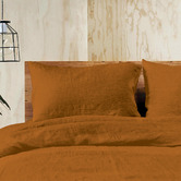 Chiswick Living Terracotta Doux Linen Quilt Cover Set
