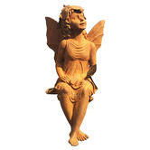Alfresco Style Sitting Fairy Cast Iron Garden Statue