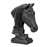 Alfresco Style 44cm Black Horse Garden Statue