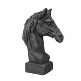 Alfresco Style 43cm Black Horse Garden Statue