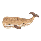 Alfresco Style Jona Whale Recycled Paulownia Wood Garden Ornament