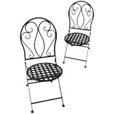 Alfresco Style Luella Steel Outdoor Foldable Dining Chairs