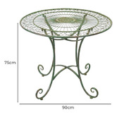Alfresco Style Adeline Round Steel Outdoor Dining Table