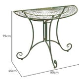 Alfresco Style Adeline Semi-Circle Steel Outdoor Side Table