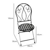 Alfresco Style Luella Steel Outdoor Foldable Dining Chairs