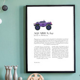 Tiny Tots Prints Zodiac Aquarius Child, Monster Truck Printed Wall Art