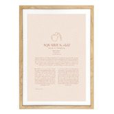 Tiny Tots Prints Blush Zodiac Aquarius Child Printed Wall Art