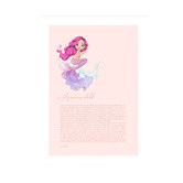 Tiny Tots Prints Zodiac Aquarius Child Mermaid Printed Wall Art