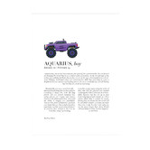 Tiny Tots Prints Zodiac Aquarius Child, Monster Truck Printed Wall Art