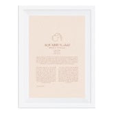 Tiny Tots Prints Blush Zodiac Aquarius Child Printed Wall Art