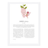 Tiny Tots Prints Pink Zodiac Aries Child Printed Wall Art