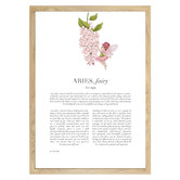 Tiny Tots Prints Pink Zodiac Aries Child Printed Wall Art