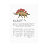 Tiny Tots Prints Zodiac Capricorn Child Stegosaurus Printed Wall Art