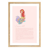 Tiny Tots Prints Zodiac Capricorn Child Mermaid Printed Wall Art