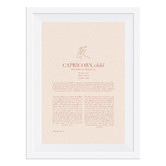 Tiny Tots Prints Blush Zodiac Capricorn Child Printed Wall Art