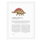 Tiny Tots Prints Zodiac Capricorn Child Stegosaurus Printed Wall Art