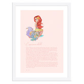 Tiny Tots Prints Zodiac Capricorn Child Mermaid Printed Wall Art