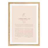 Tiny Tots Prints Blush Zodiac Capricorn Child Printed Wall Art