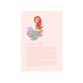 Tiny Tots Prints Zodiac Capricorn Child Mermaid Printed Wall Art