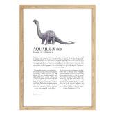 Tiny Tots Prints Zodiac Aquarius Child Brachiosaurus Printed Wall Art