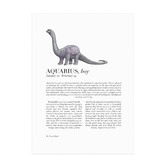 Tiny Tots Prints Zodiac Aquarius Child Brachiosaurus Printed Wall Art