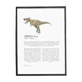 Tiny Tots Prints Zodiac Aries Child T-Rex Printed Wall Art