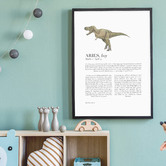 Tiny Tots Prints Zodiac Aries Child T-Rex Printed Wall Art