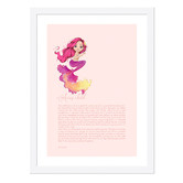 Tiny Tots Prints Zodiac Aries Child Mermaid Printed Wall Art