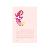 Tiny Tots Prints Zodiac Aries Child Mermaid Printed Wall Art