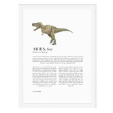 Tiny Tots Prints Zodiac Aries Child T-Rex Printed Wall Art